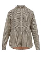 Matchesfashion.com Oliver Spencer - Striped Organic Cotton Shirt - Mens - Black