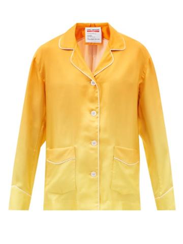 F.r.s - For Restless Sleepers - Topanga Silk Pyjama Shirt - Womens - Yellow Gold