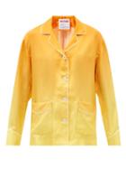 F.r.s - For Restless Sleepers - Topanga Silk Pyjama Shirt - Womens - Yellow Gold
