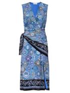 Matchesfashion.com Altuzarra - Sade Paisley Print Silk Wrap Dress - Womens - Blue Print