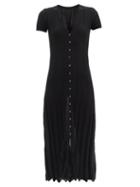 Matchesfashion.com Jacquemus - Ribbed Cotton-blend Knitted Midi Dress - Womens - Black