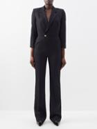Nili Lotan - Yoland Tailored Wool Jumpsuit - Womens - Black