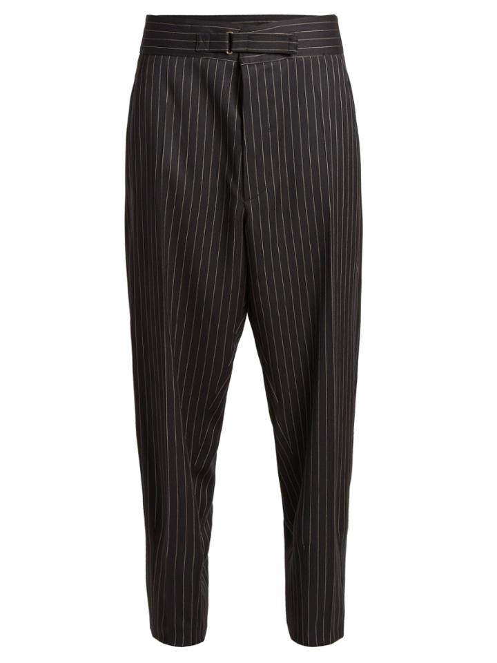 Stella Mccartney Tapered-leg Pinstriped Twill Trousers