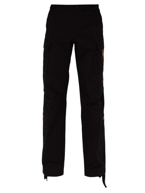 Matchesfashion.com Heron Preston - Ripstop Cotton Cargo Troupers - Mens - Black Red