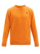 Matchesfashion.com The Elder Statesman - Palm Tree-embroidered Cashmere Sweater - Mens - Orange