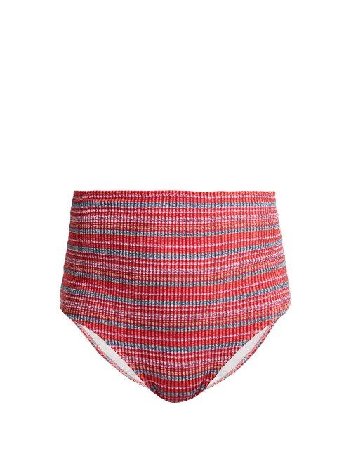 Matchesfashion.com Belize - Pepe High Rise Bikini Briefs - Womens - Red Multi