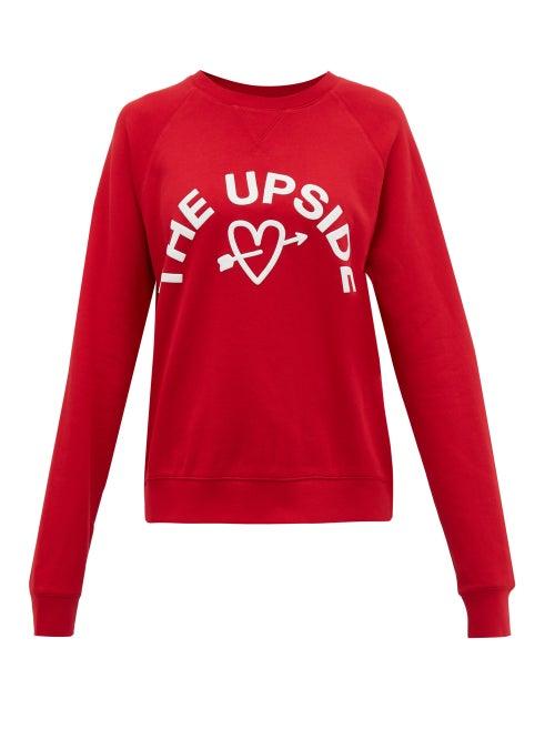Matchesfashion.com The Upside - One Love Cotton Jersey Sweatshirt - Womens - Red
