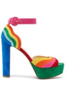 Matchesfashion.com Christian Louboutin - Degratissimo 130 Rainbow Suede Sandals - Womens - Multi