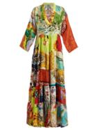 Matchesfashion.com Rianna + Nina - Vintage Patchwork Silk Maxi Dress - Womens - Multi