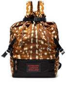 Matchesfashion.com Burberry - Animal Print Drawstring Backpack - Mens - Brown Multi