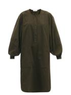 Matchesfashion.com Jw Anderson - Balloon-sleeve Cotton-poplin Shirt Dress - Womens - Khaki
