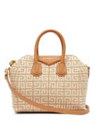 Givenchy - Antigona 4g-embroidered Raffia Cross-body Bag - Womens - Beige
