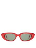 Matchesfashion.com Celine Eyewear - Oval Acetate Sunglasses - Womens - Red