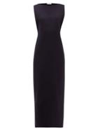Matchesfashion.com The Row - Erin Scuba Midi Dress - Womens - Black