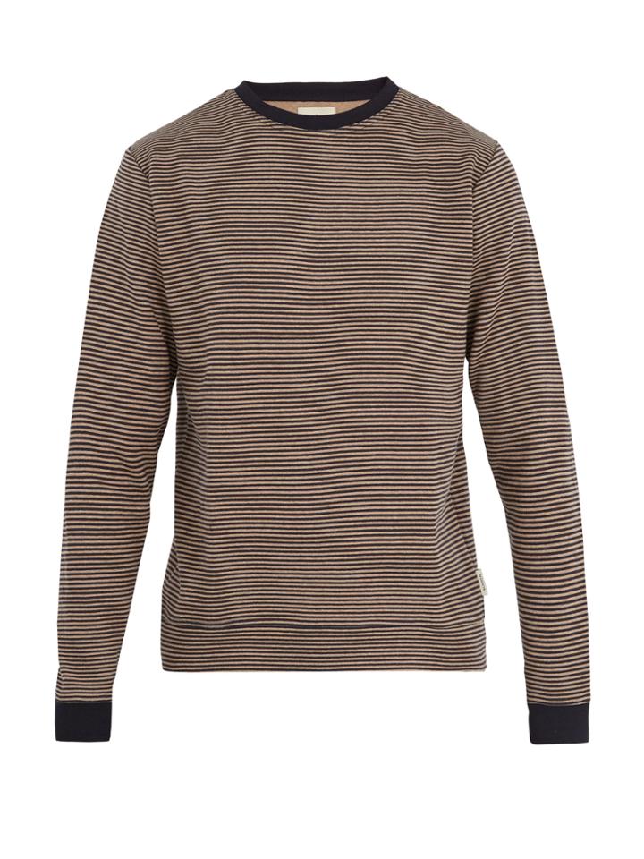 Oliver Spencer Robin Striped Cotton-blend Jersey Sweatshirt