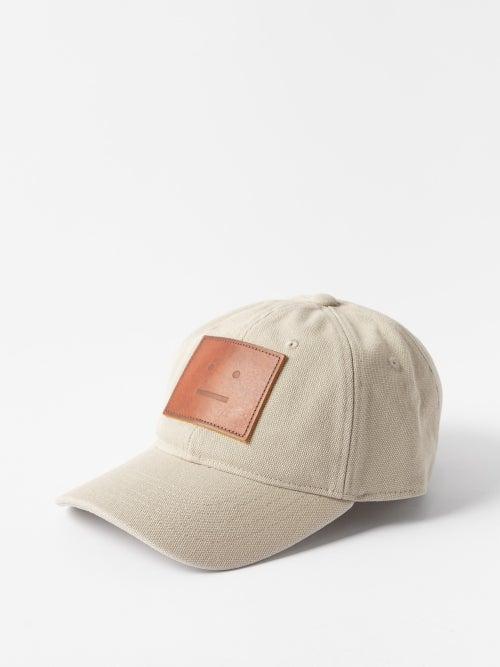 Acne Studios - Cunov Face Patch Cotton-canvas Baseball Cap - Mens - Beige
