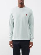 Ami - Ami De Caur-logo Cotton Long-sleeved T-shirt - Mens - Green