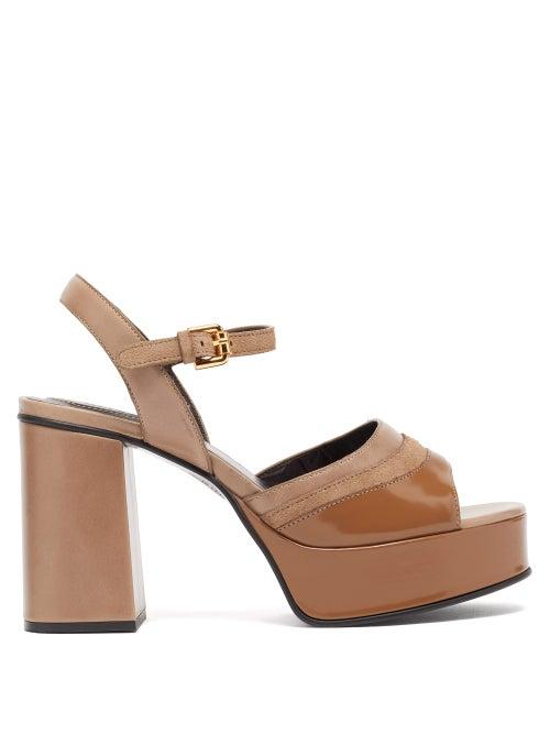 Matchesfashion.com See By Chlo - Leather Platform Sandals - Womens - Beige