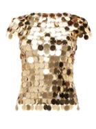 Matchesfashion.com Paco Rabanne - Chainmail Sequin Top - Womens - Gold