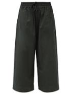 Matchesfashion.com Toogood - The Boxer High-rise Cotton-poplin Culottes - Womens - Dark Green