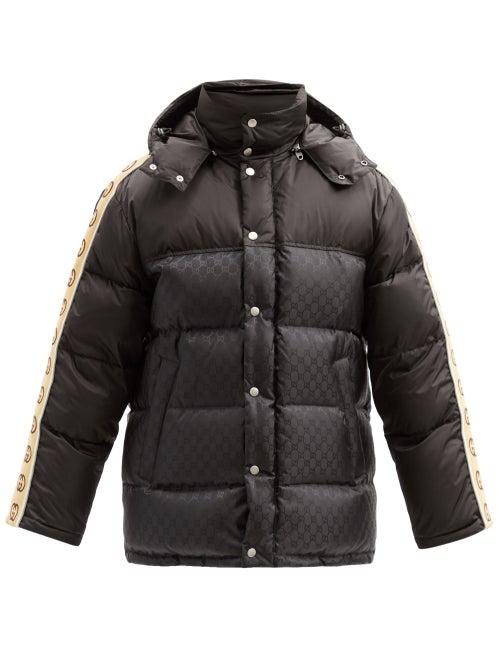 Matchesfashion.com Gucci - Gg-trim Quilted Down Coat - Mens - Black