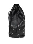 Saint Laurent - Riva Studded Leather Bucket Bag - Womens - Black Silver
