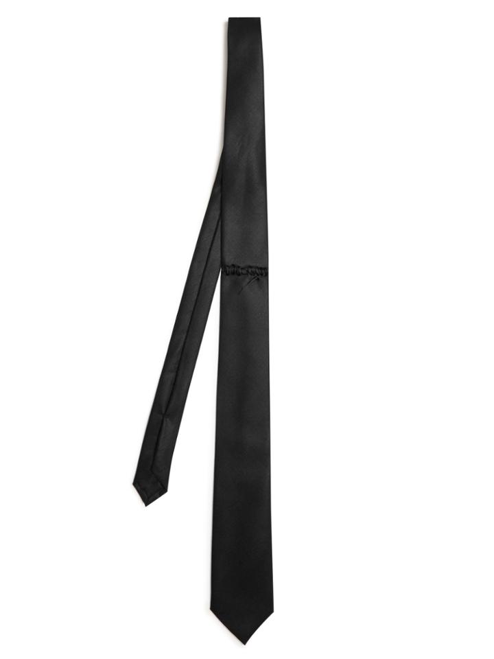 Title Of Work Stitch-detail Coated-wool Tie