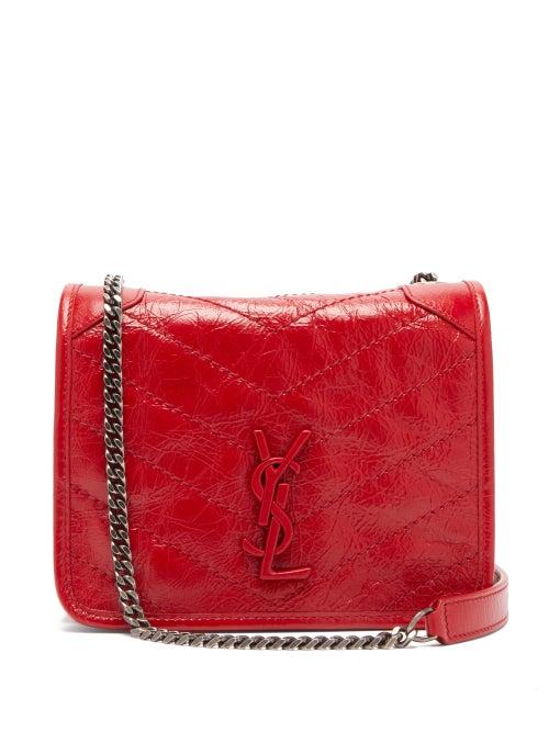 Matchesfashion.com Saint Laurent - Niki Mini Leather Cross Body Bag - Womens - Red