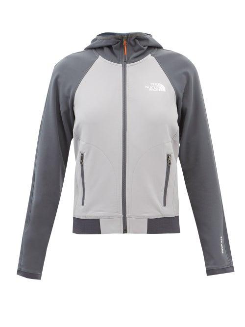 The North Face - Tekware Zipped Recycled-fibre Hooded Sweatshirt - Womens - Grey