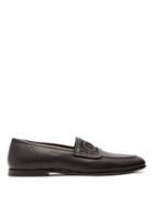 Matchesfashion.com Dolce & Gabbana - D & G Embroidered Leather Loafer - Mens - Black