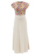 Chlo - Crocheted Cashmere-blend Dress - Womens - Beige Multi