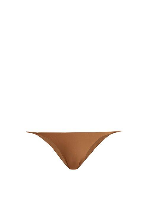 Matchesfashion.com Jade Swim - Bare Minimum High Leg Bikini Briefs - Womens - Brown