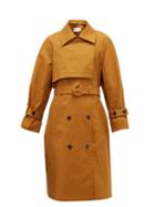 Matchesfashion.com Proenza Schouler White Label - Belted Stretch-cotton Trench Coat - Womens - Brown