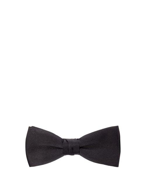 Matchesfashion.com Saint Laurent - Grosgrain-silk Bow Tie - Mens - Black