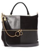 Matchesfashion.com See By Chlo - Emy Large Suede And Leather Tote Bag - Womens - Black