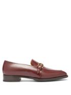 Matchesfashion.com Gucci - Zola Buckled Leather Loafers - Mens - Burgundy