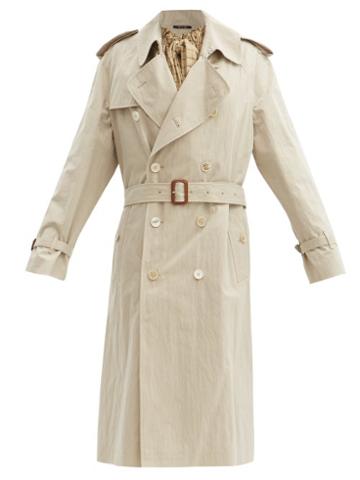 Maison Margiela - Dress-panel Hybrid Gabardine Trench Coat - Womens - Beige