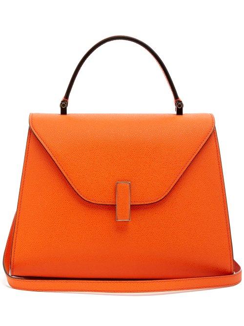 Matchesfashion.com Valextra - Iside Medium Grained Leather Bag - Womens - Orange