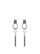 Matchesfashion.com Etro - Horseshoe Tasselled Drop Clip Earrings - Womens - Silver