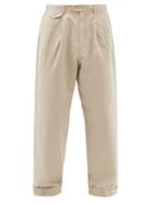 Nick Fouquet - Uggero Elasticated-waist Cotton Chino Trousers - Mens - Grey