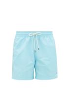 Matchesfashion.com Polo Ralph Lauren - Logo-embroidered Swim Shorts - Mens - Light Blue