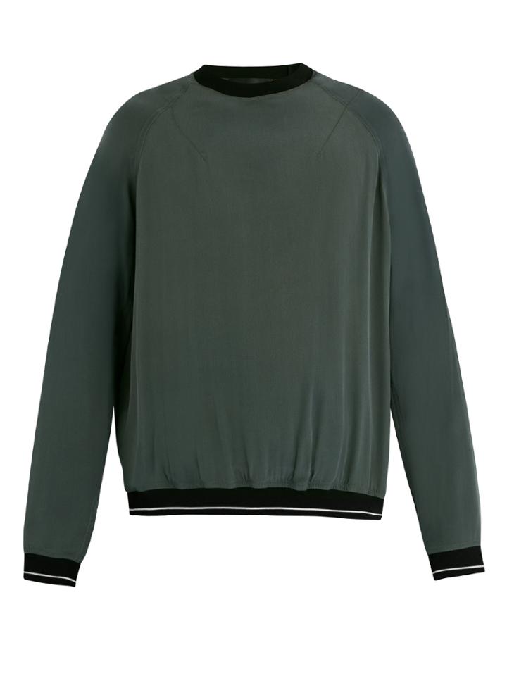 Haider Ackermann Contrasting Detail Silk-crepe Sweater