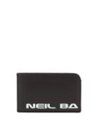 Matchesfashion.com Neil Barrett - Logo Print Leather Cardholder - Mens - Black