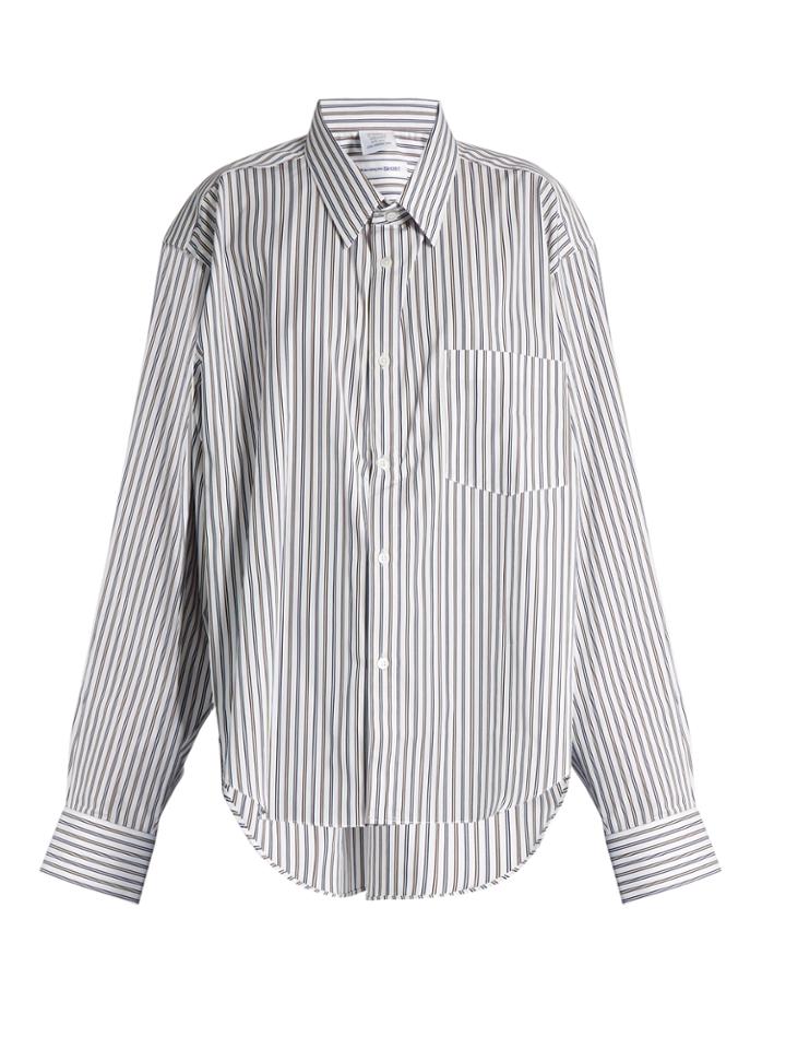 Vetements X Comme Des Garons Striped Shirt