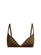 Matchesfashion.com Dodo Bar Or - Jenna Floral Print Bikini Top - Womens - Black Green