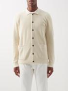 Sunspel - Patch-pocket Ribbed-cotton Cardigan - Mens - Cream