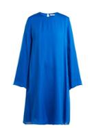 Matchesfashion.com The Row - Bantoi Silk Charmeuse Tunic Dress - Womens - Blue