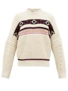 Matchesfashion.com Isabel Marant - Cooper Diamond Jacquard Sweater - Mens - Cream