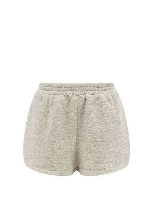 Raey - Elasticated-waist Nepped Jersey Running Shorts - Womens - Grey