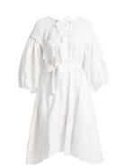 Innika Choo Embroidered Peasant Linen Dress